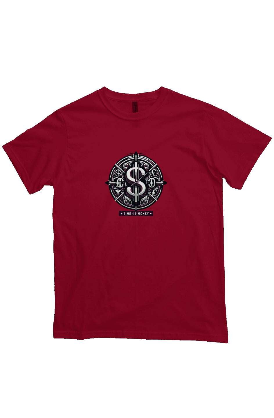 Burgundy Time Is Money T-Shirt