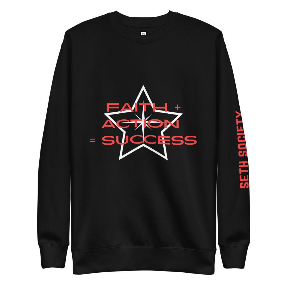 Faith Plus Action Equals Success Fleece Pullover - Seth Society