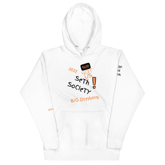 God Got US White Designer Hoodie - Seth Society