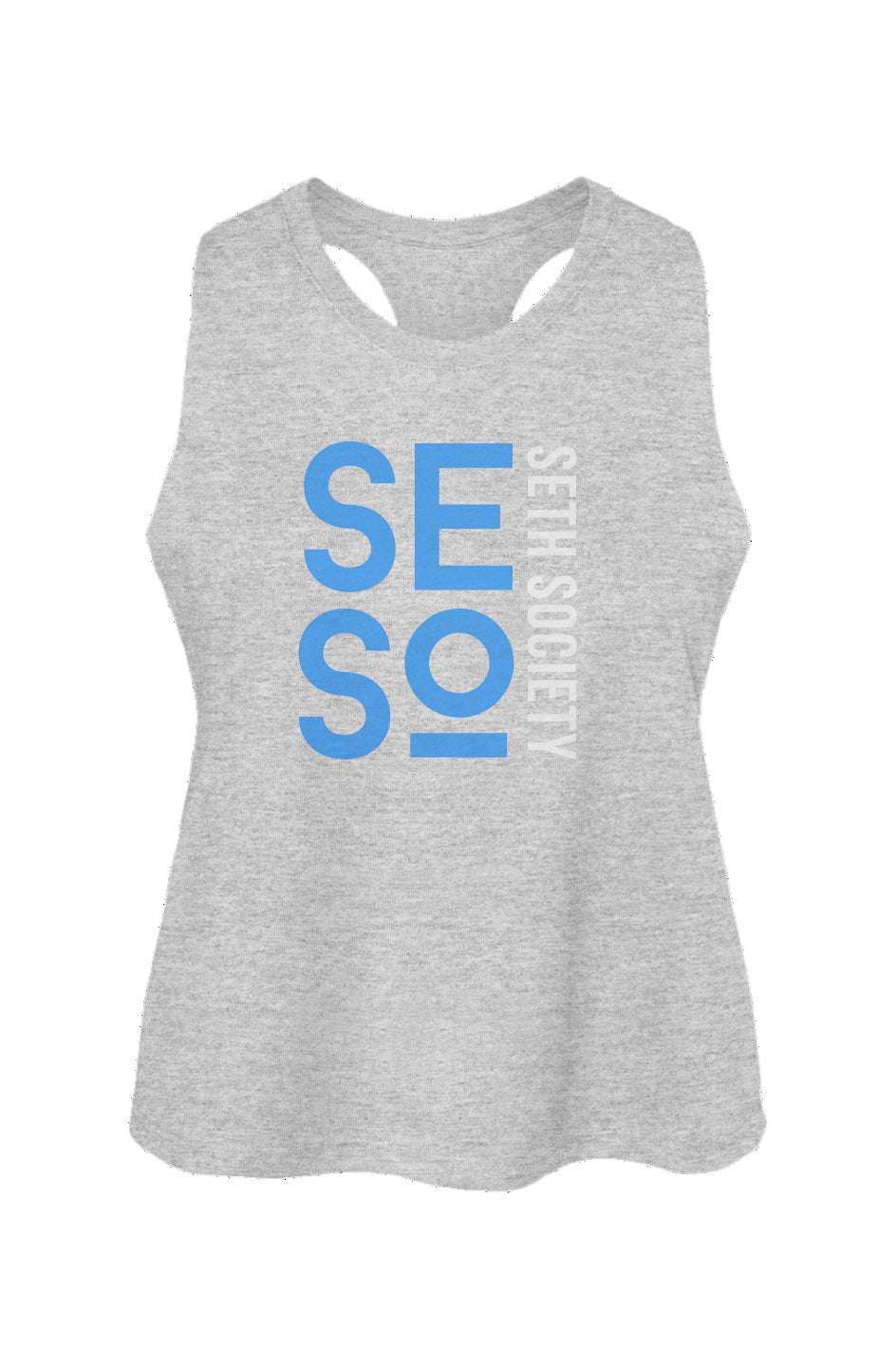 Grey Women's Racerback Cropped Tank - Seth Society