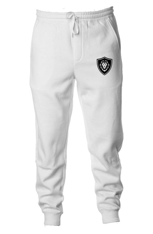 Lion Society Fleece Joggers - White - Seth Society