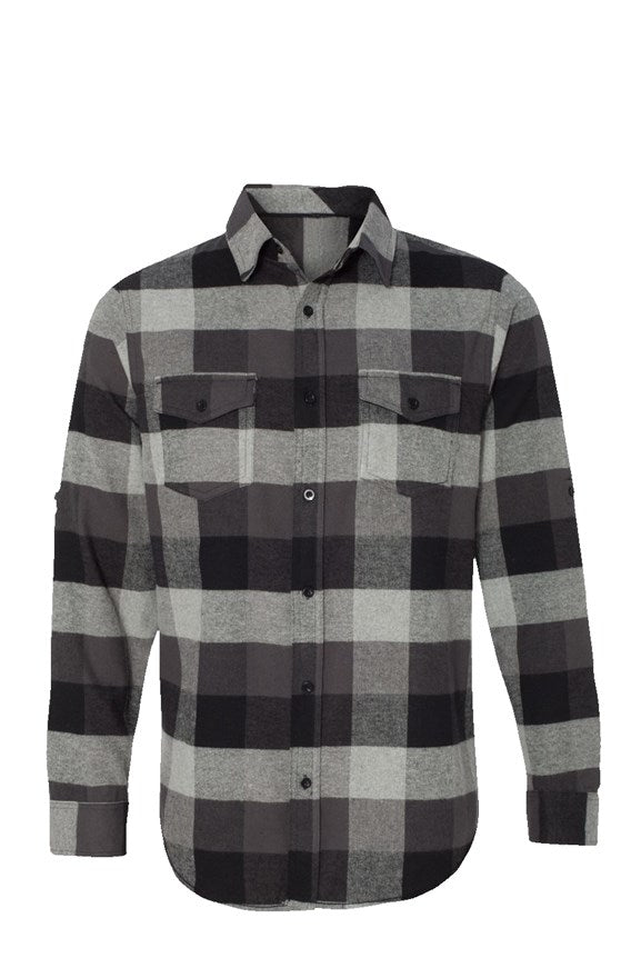 Long Sleeve Flannel Grey And Black - Seth Society