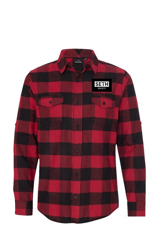 Long Sleeve Flannel Red And Black - Seth Society