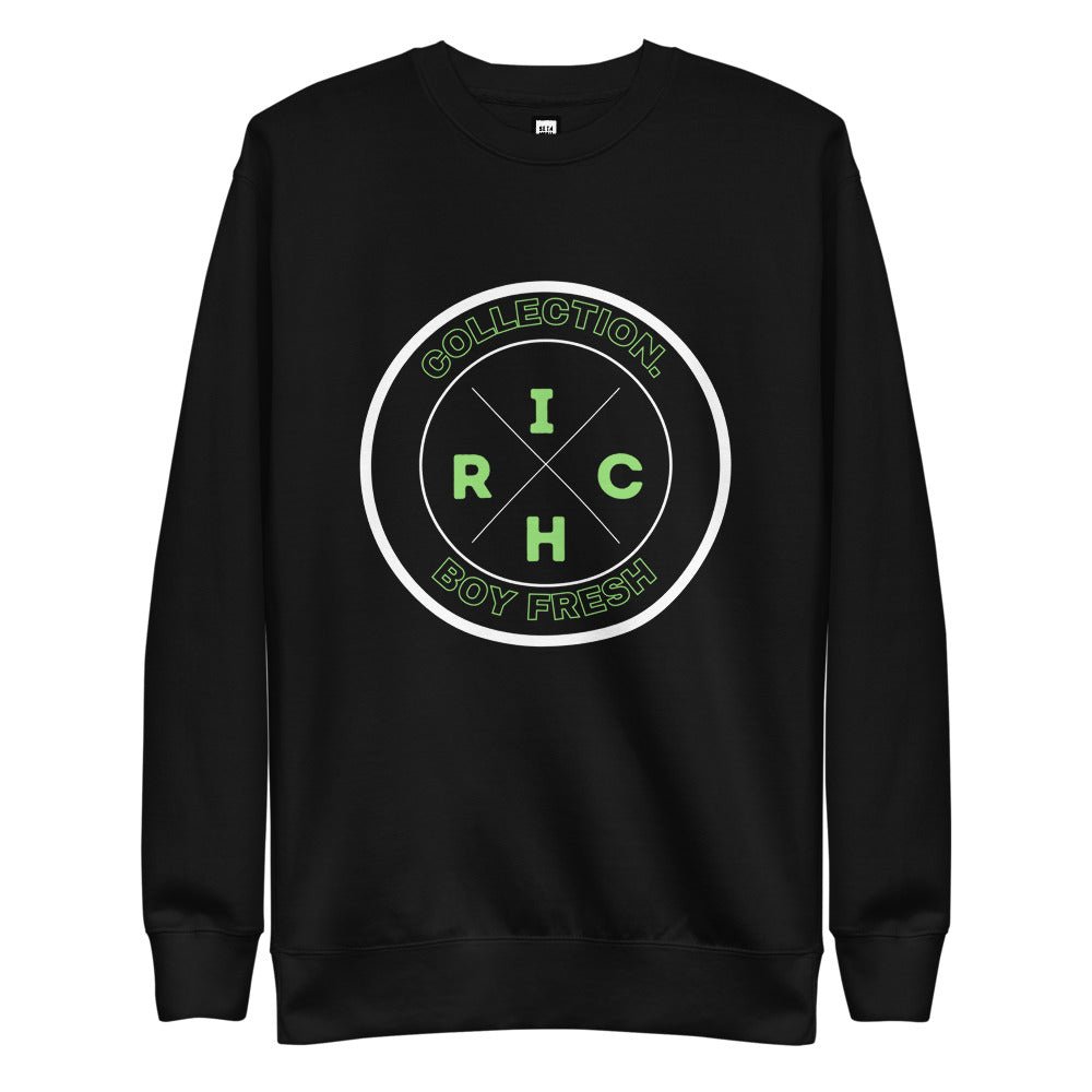 Rich Boy Fresh Lime Green & Black Fleece Pullover - Seth Society