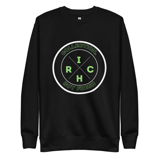 Rich Boy Fresh Lime Green & Black Fleece Pullover - Seth Society