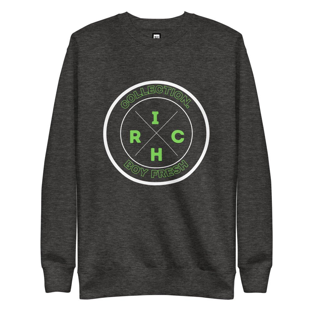 Rich Boy Fresh Lime Green & Black Fleece Pullover - Seth Society