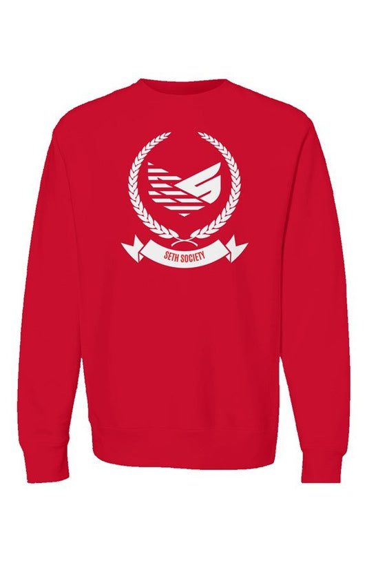 affordable black clothing brand, red & white sweat shirt