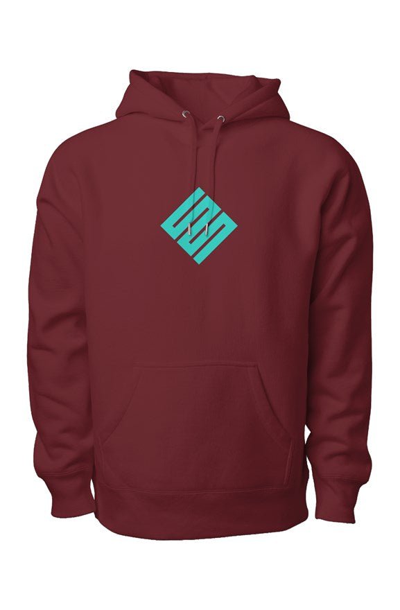 Seth Society Maroon Premium Hoodie Turquoise Logo - Seth Society