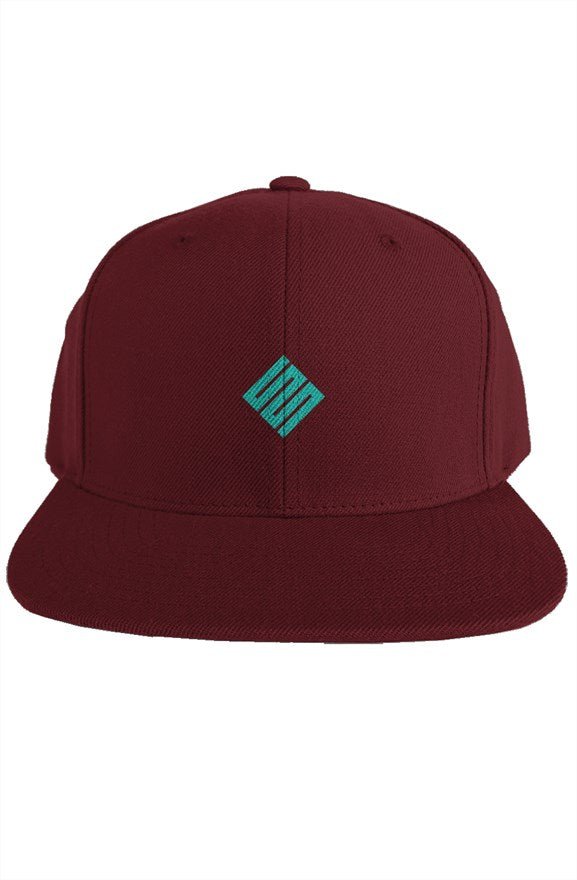 Seth Society Maroon snapback Turquoise Logo - Seth Society