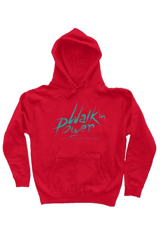 Seth Society Red Pullover Hoodie Teal Walk In Power Logo - Seth Society