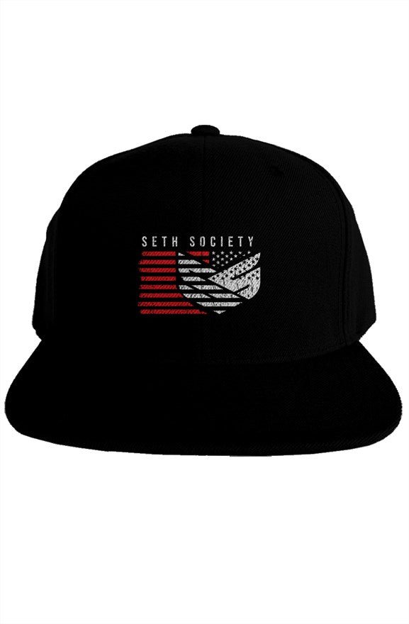 Seth Society Red, White, & Black premium snapback - Seth Society