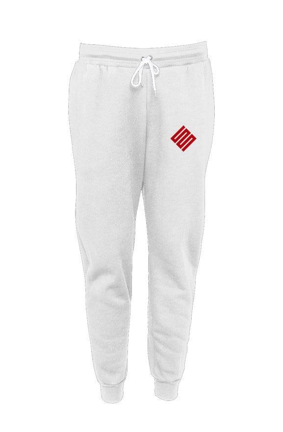 Seth Society White Unisex Joggers Red Logo - Seth Society