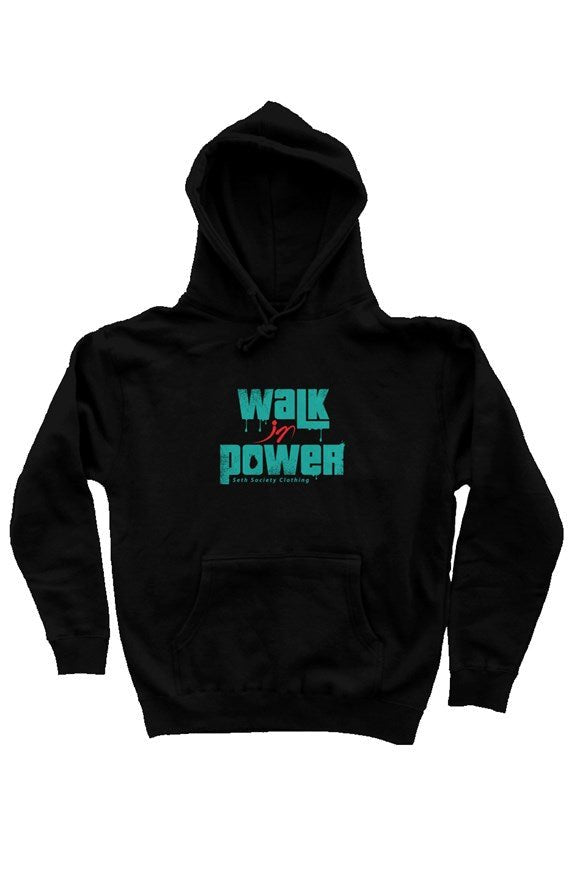 Seth Society WIP Collection Black hoodie Teal Print - Seth Society