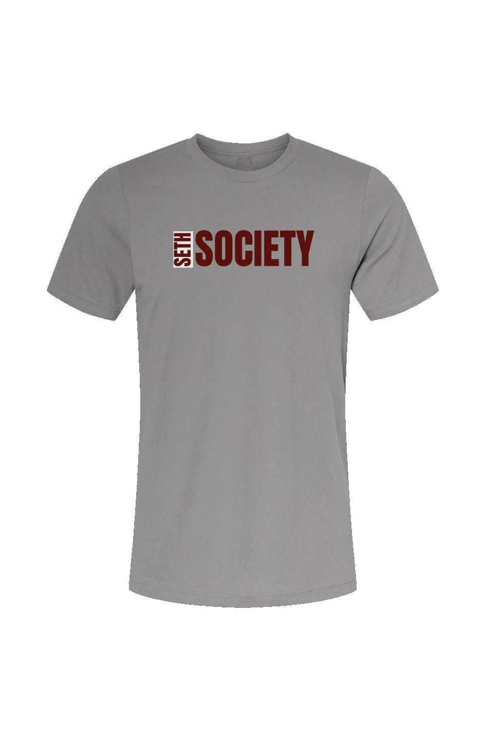 Storm Grey Seth Society T-shirt Burgundy Print - Seth Society