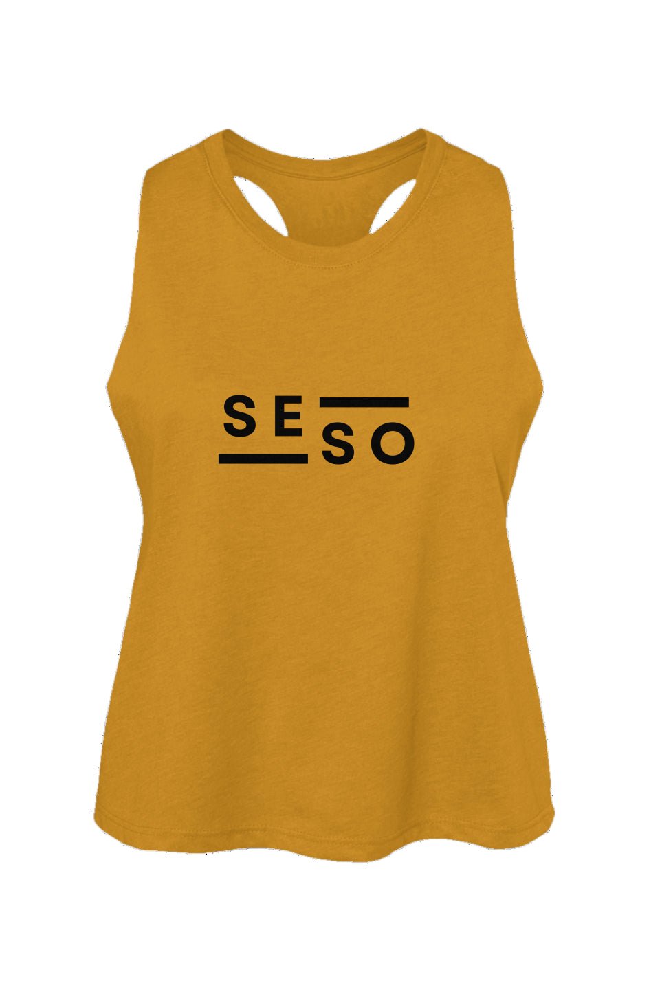 Women's Mustard Racerback Cropped Tank - Seth Society